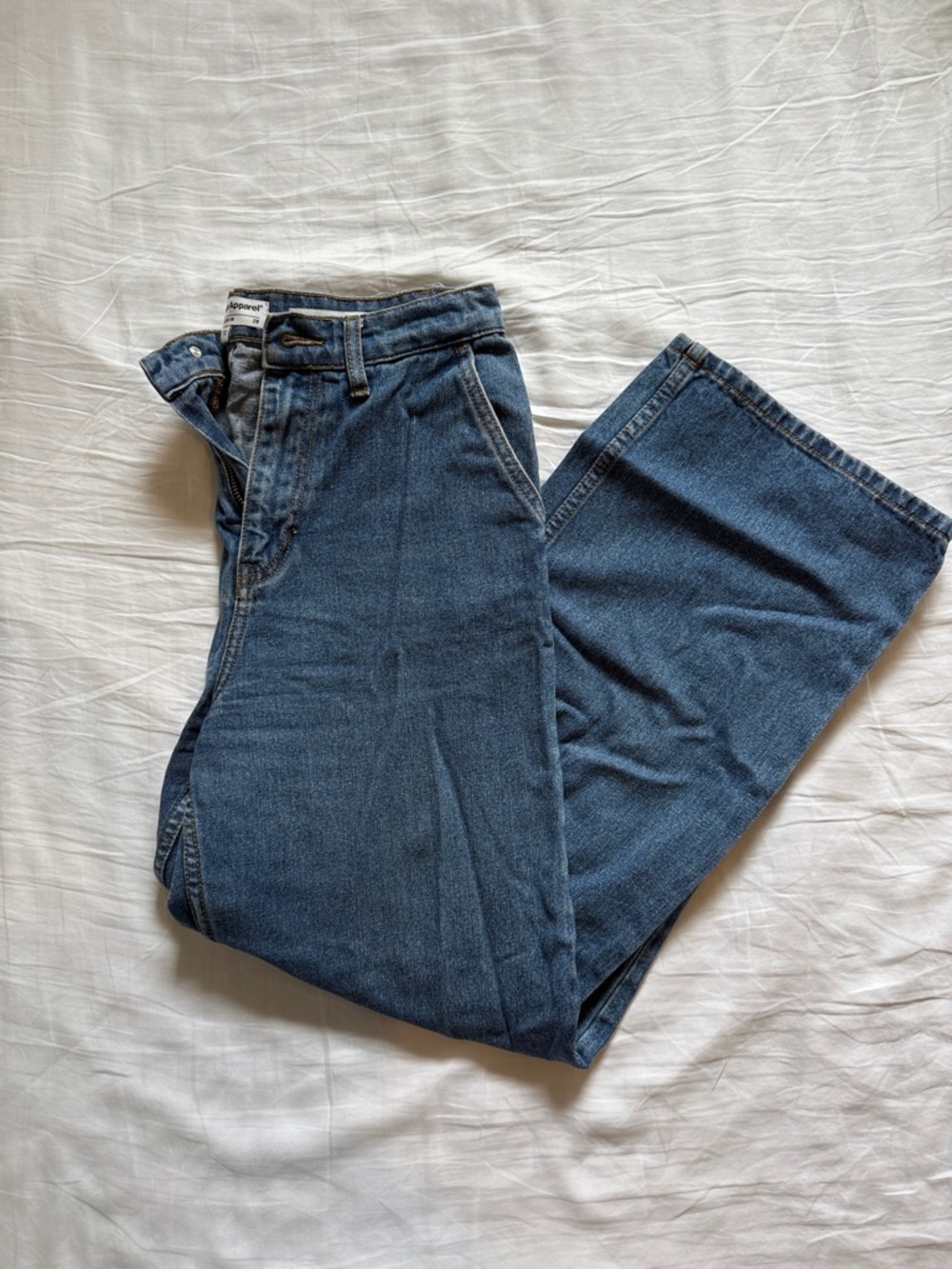 American Apparel Dark Blue Wide-Leg Jeans